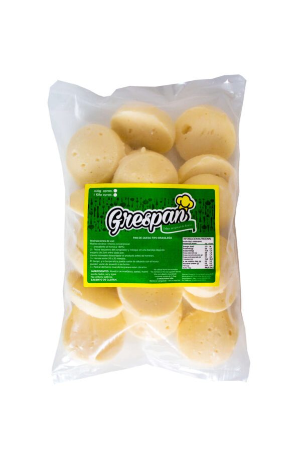 Pan de queso Tradicional sabor Original (Gauda y Parmesano) 1 kilo con 20 unidades