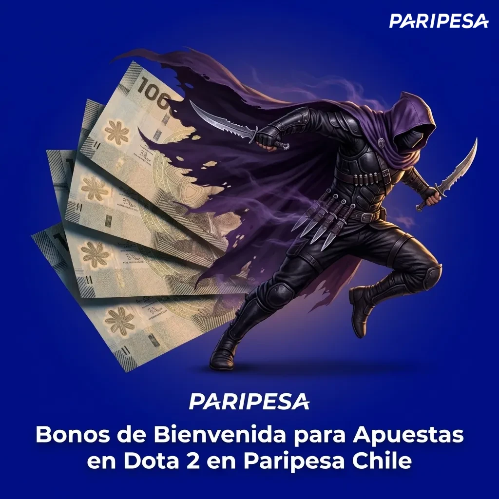Paripesa Chile welcome bonuses for Dota 2 betting showing sports bonus up to 97,500 CLP and casino package details
