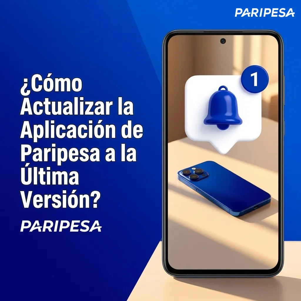 Paripesa app update notification screen showing automatic installation process for Android and iOS versions