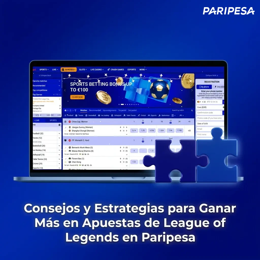 Consejos para ganar apuestas de League of Legends en Paripesa: análisis de equipos, meta y gestión de bankroll.