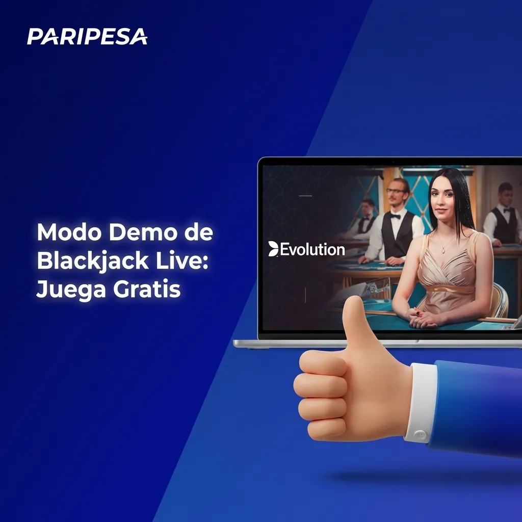 Interfaz de Blackjack Live en modo demo mostrando mesa de juego, cartas y fichas virtuales para práctica sin riesgo