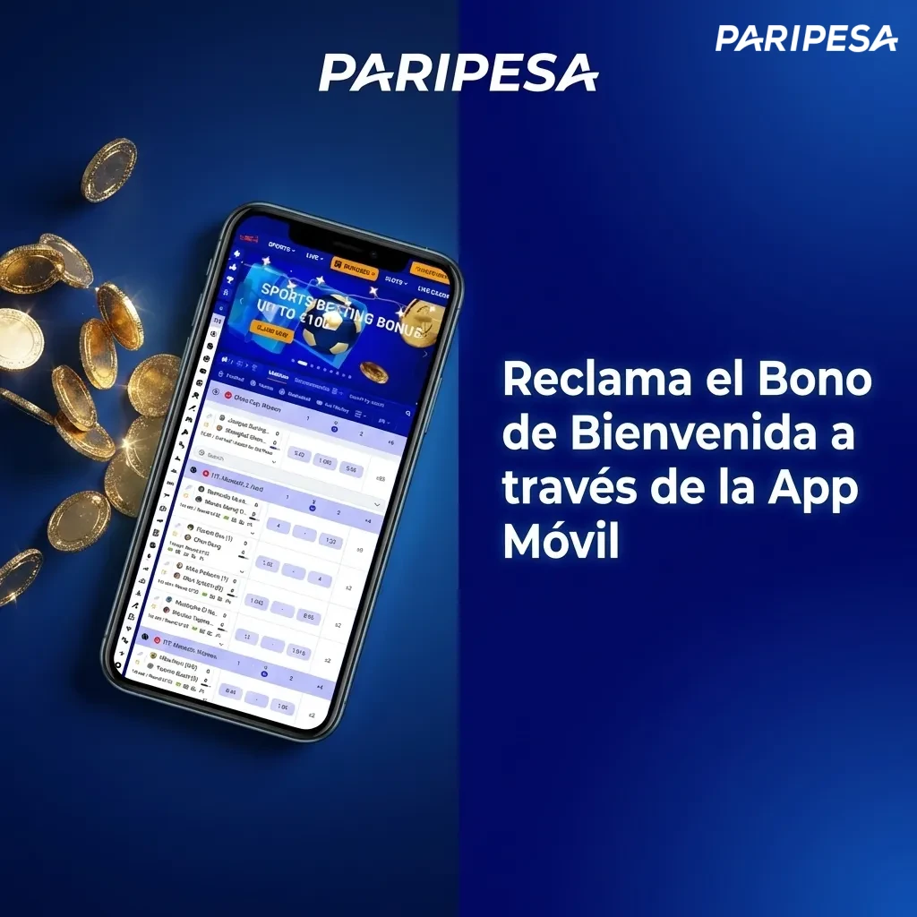 Paripesa mobile app interface showing welcome bonus claim process on smartphone screen